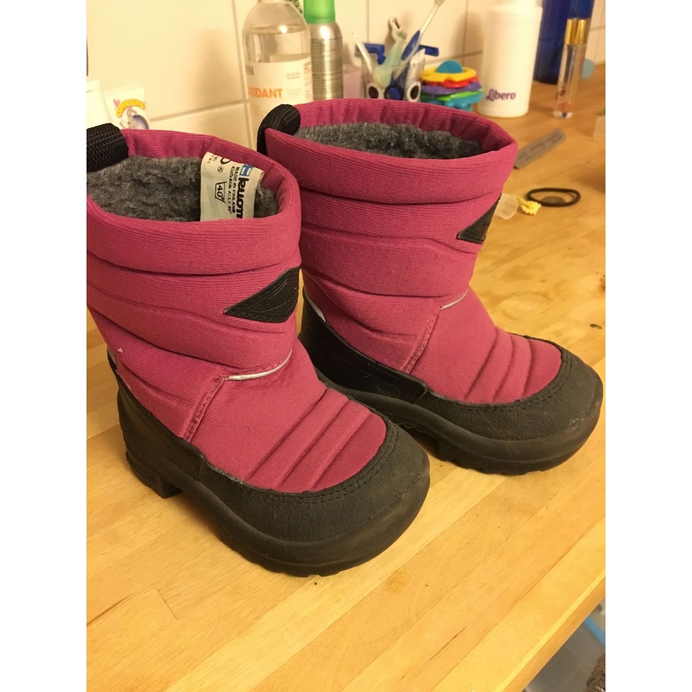 Winter Boots Girls' Pink EUC Quilted design, Fleece lined